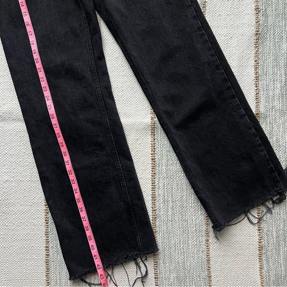 Zara Black High Rise Wide Leg Full Length Jeans Women’s Size 6 - Picture 2 of 12